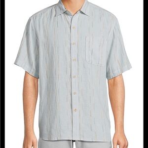 Tommy Bahama Blue and White Casual Button Down Shirts